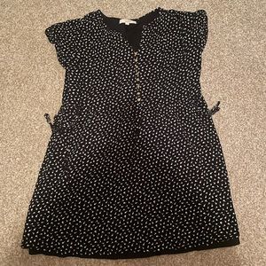 Loft floral tie waist dress